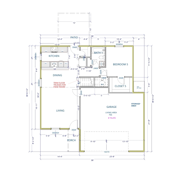 Liberty Communities Washington Storage Floor plan