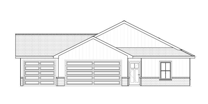 Liberty Communities Franklin 3 Car Garage Floor plan