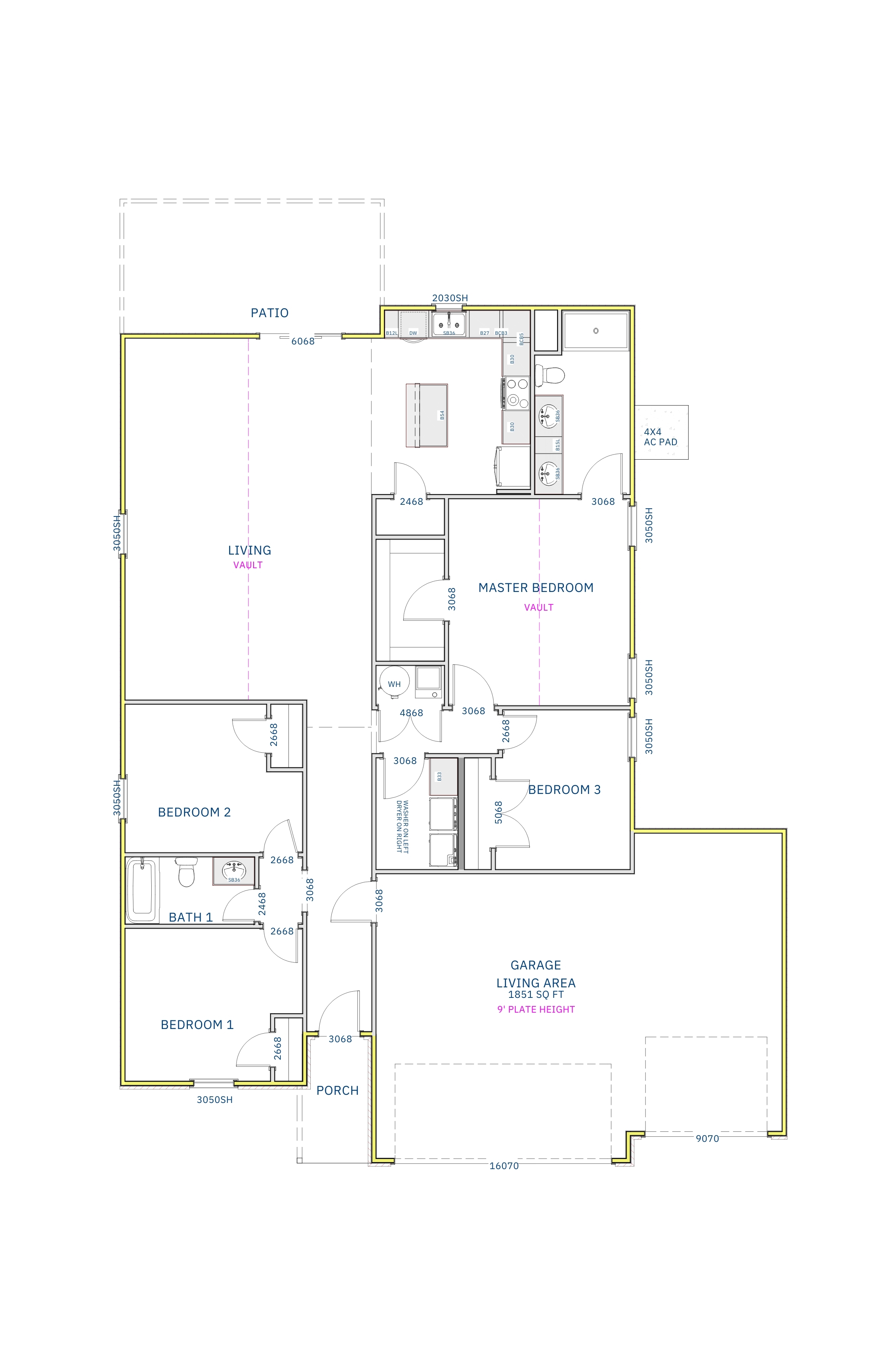 Liberty Communities Cleveland XL 3 car garage Floor plan