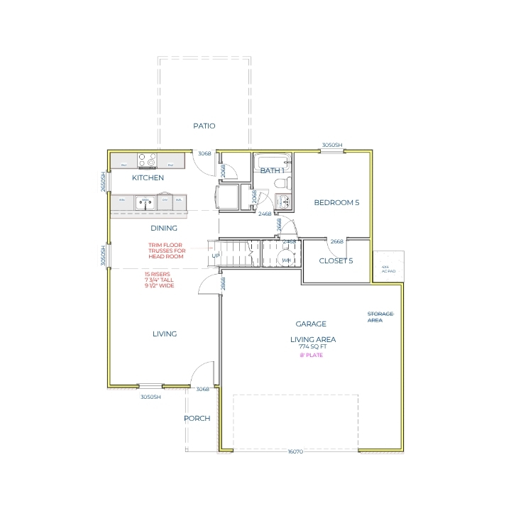Liberty Communities Washington Storage Floor plan