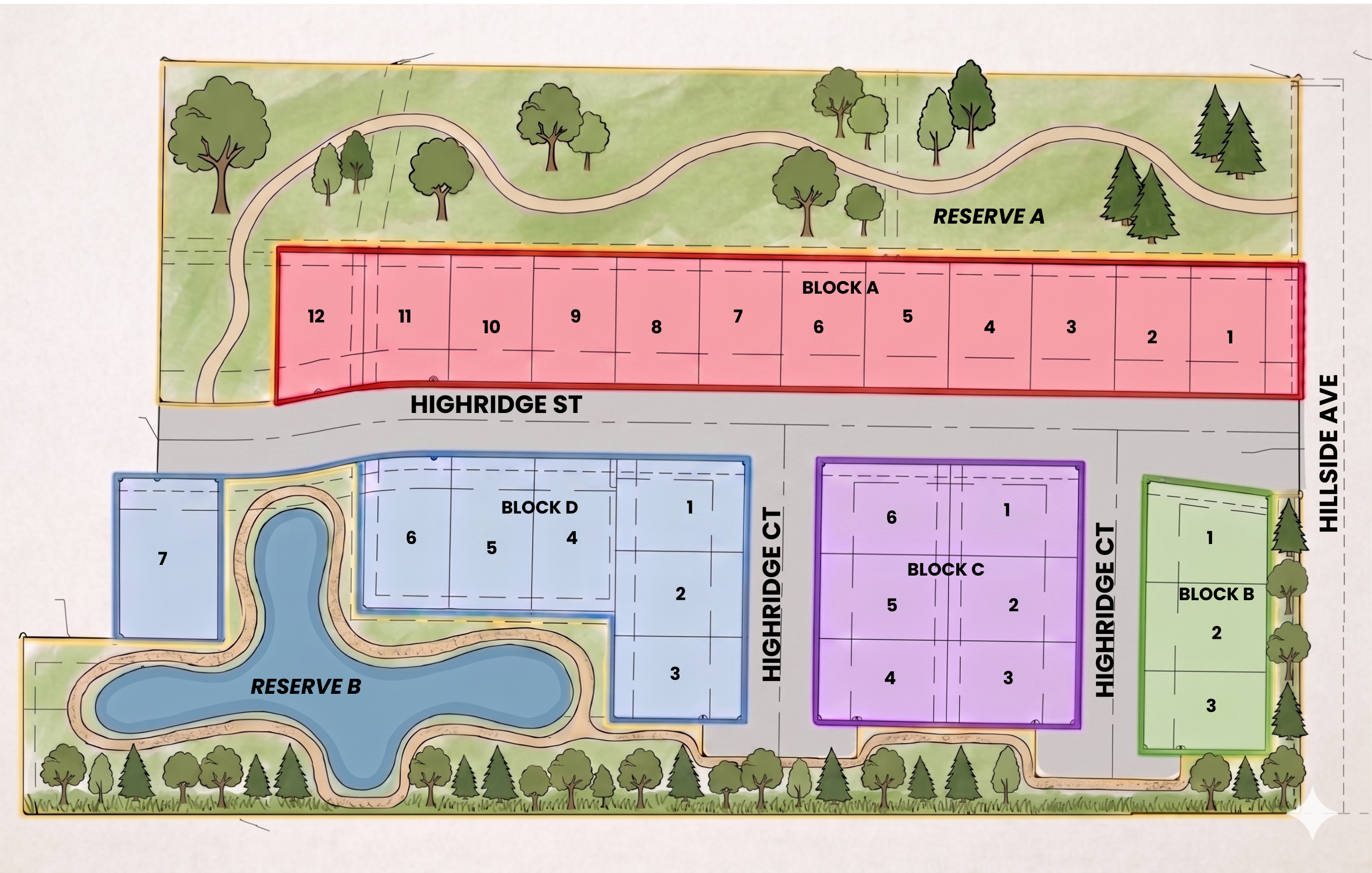Ironstone Village plat map by Liberty Communities