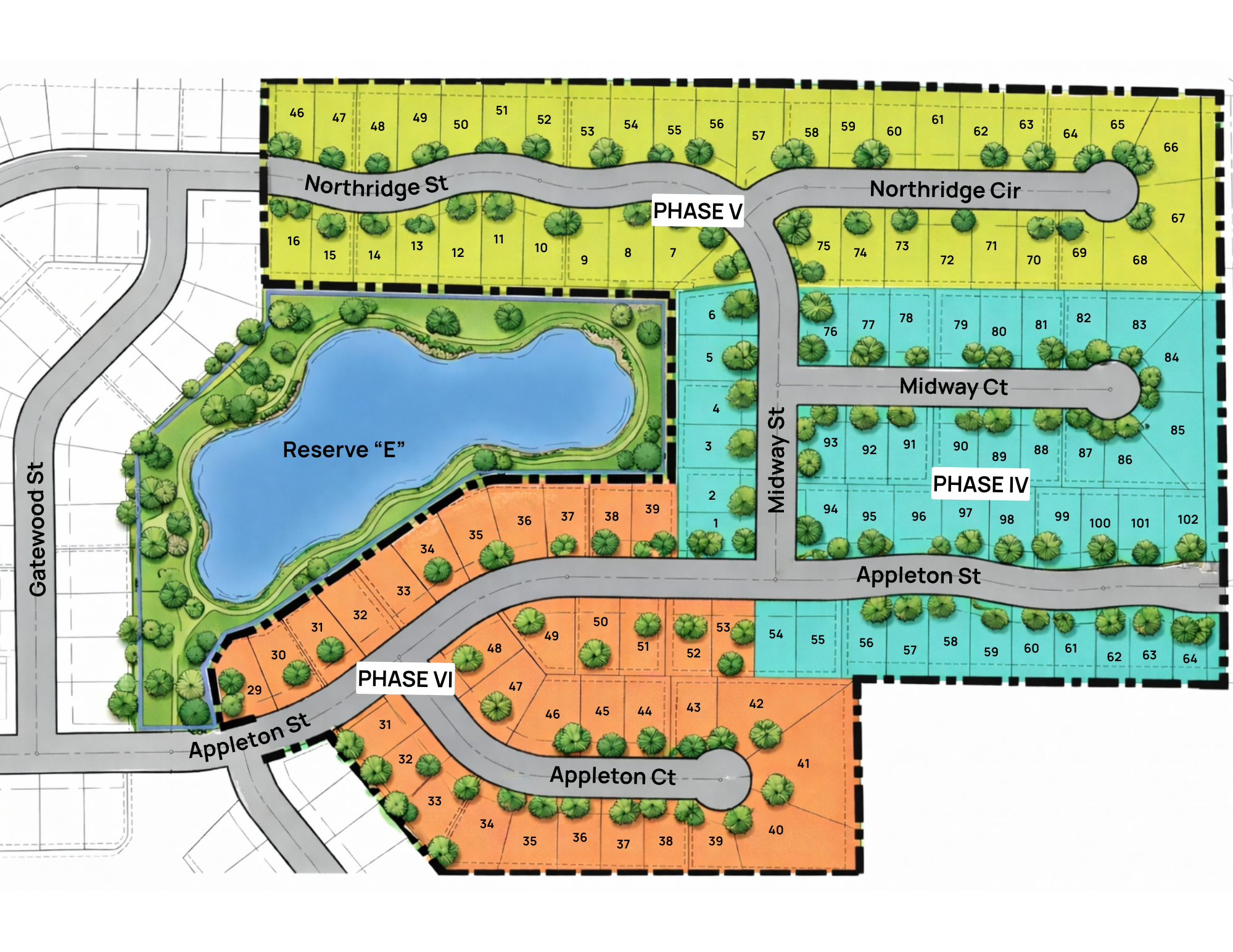 Prairie Lake plat map by Liberty Communities